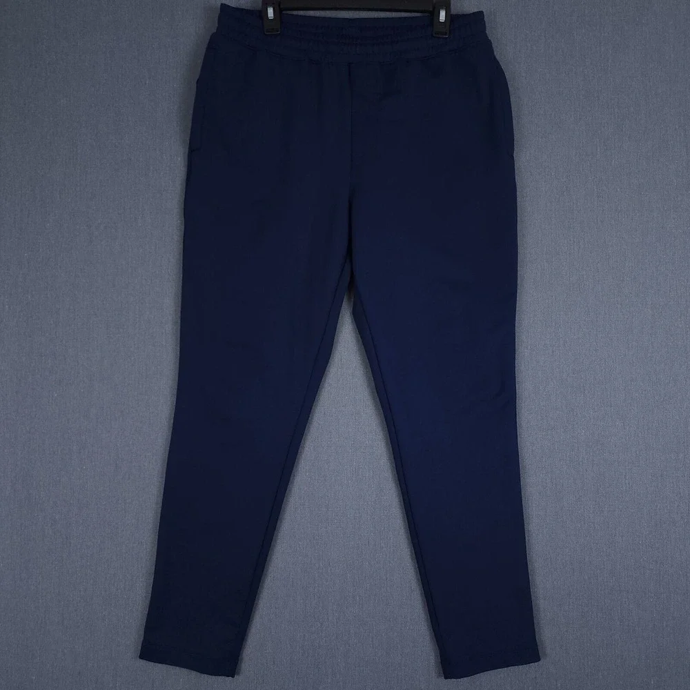 Rhone Micro Terry Sweatpants Mens Large Navy Blue Elastic Waist‎ Track Pants